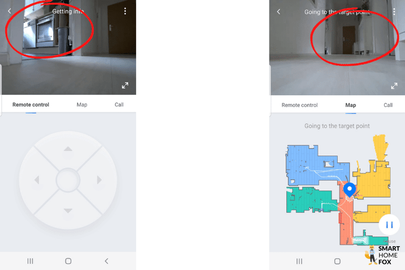 In der Roborock S7 MaxV App werden Bilder von Deiner Wohnung angezeigt